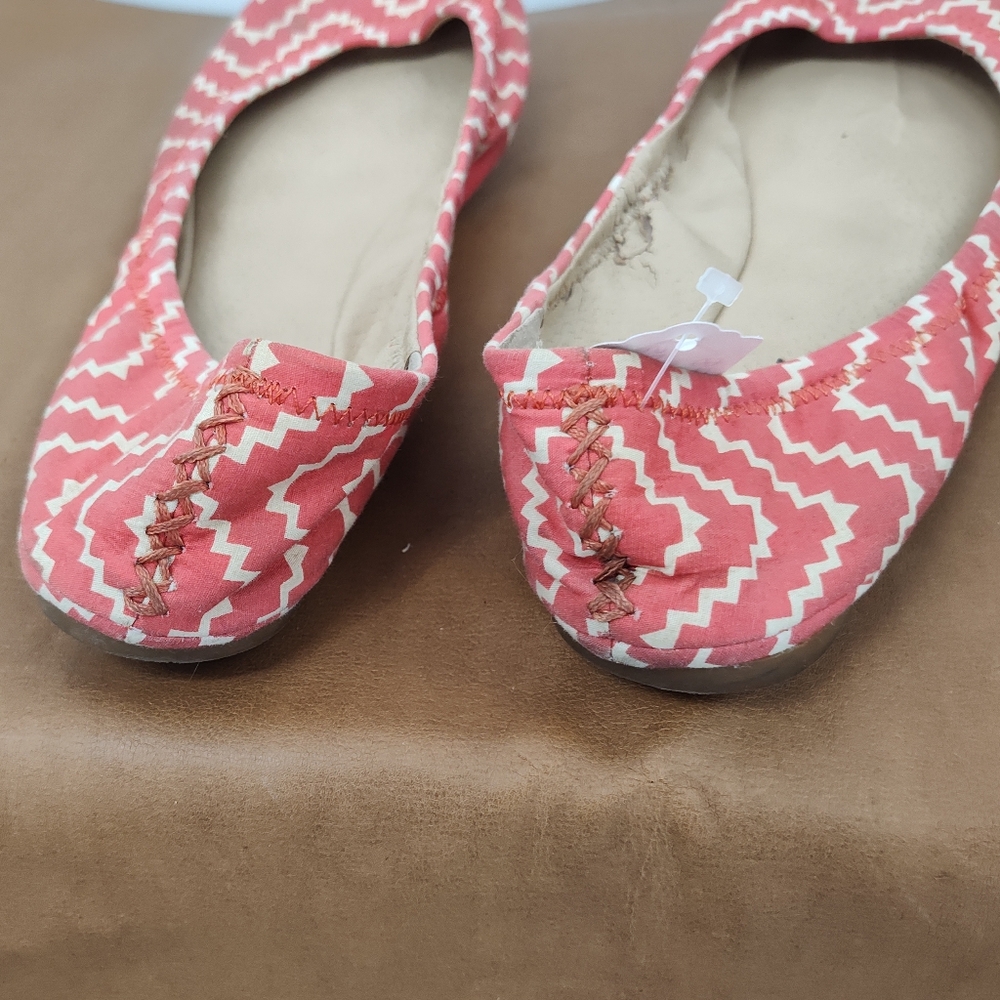 Lucky Brand Ballet Flats Coral Cream Womans Size 8.5M - Picture 5 of 8